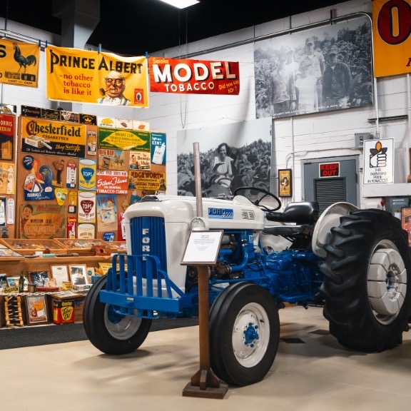 antique tractor display